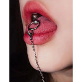 Circle Buckle Stainless Steel Chain Tongue Ring