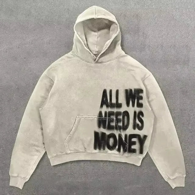 Gothic Off Shoulder Pullover Hoodie