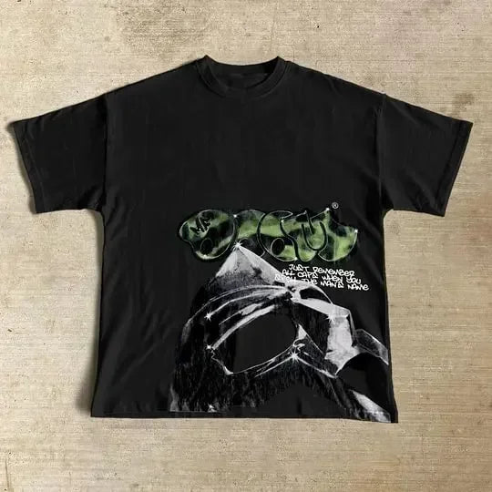 Hip Hop Money Graphic Cotton Oversized T-shirt