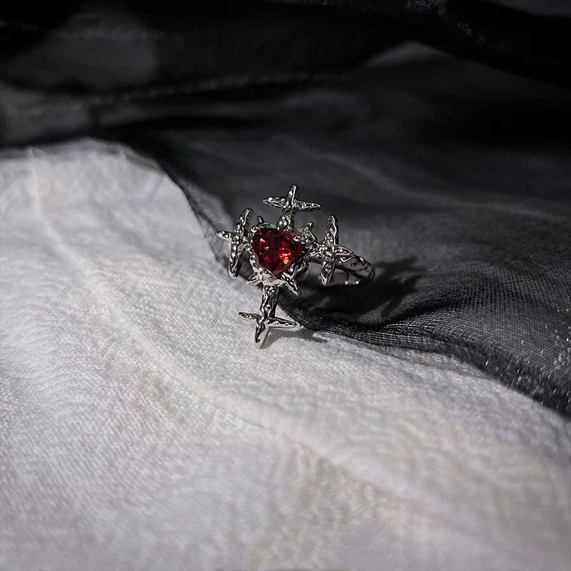 Y2K Gothic Irregular Stone Animal Ring