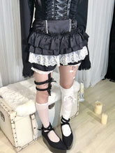 Lace Patch Velour Gothic Blouse