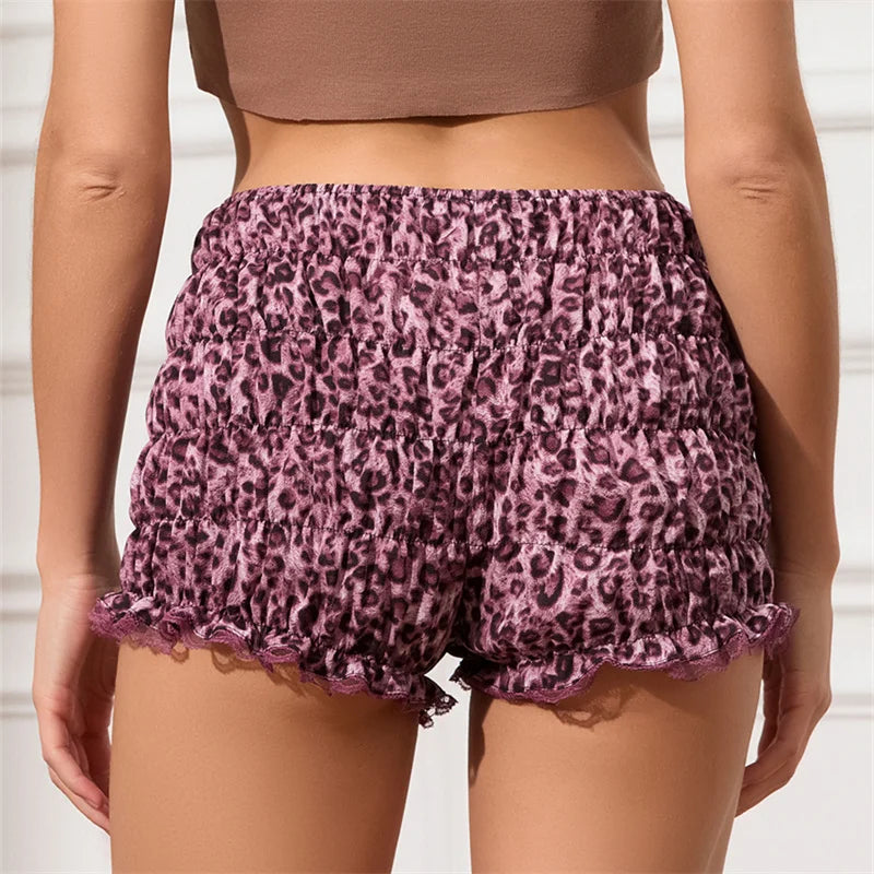 Leopard Print Elastic Short