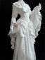 White Ruffle Sleeve Blouse
