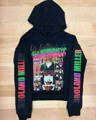 Gothic Print Oversized Hoodie