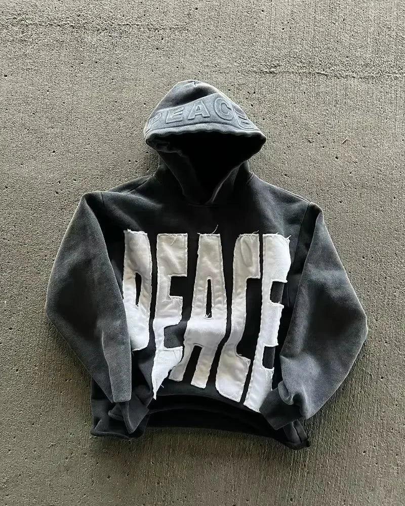 Y2K Gothic Skull Pattern Hoodie
