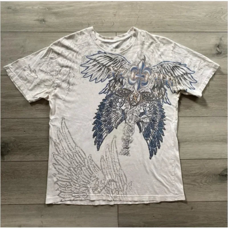 Retro Fashion Print Gothic T-shirt
