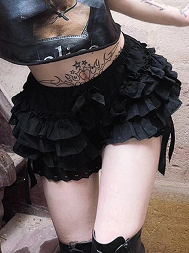 Lolita Lace Bow Patchwork Skirt