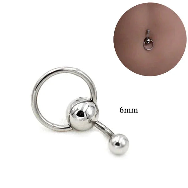 Skull Snake Dangle Gothic Belly Ring