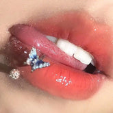 Blue Butterfly Mud Hoop Lip Stud