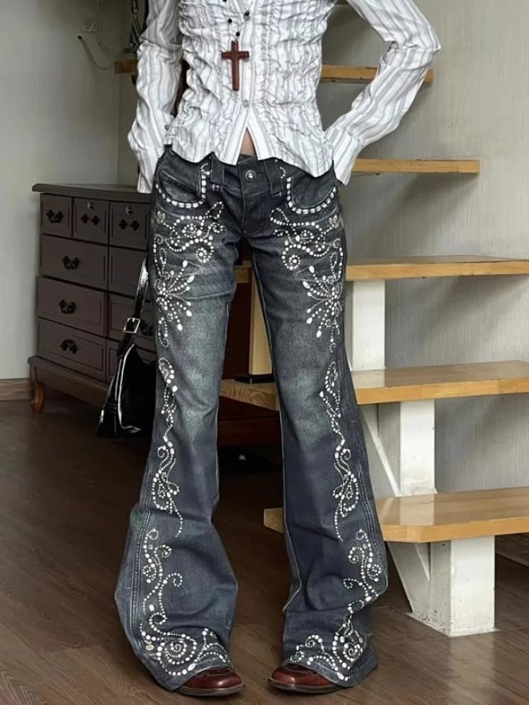 Gemstone Gothic Slim Flare Pant