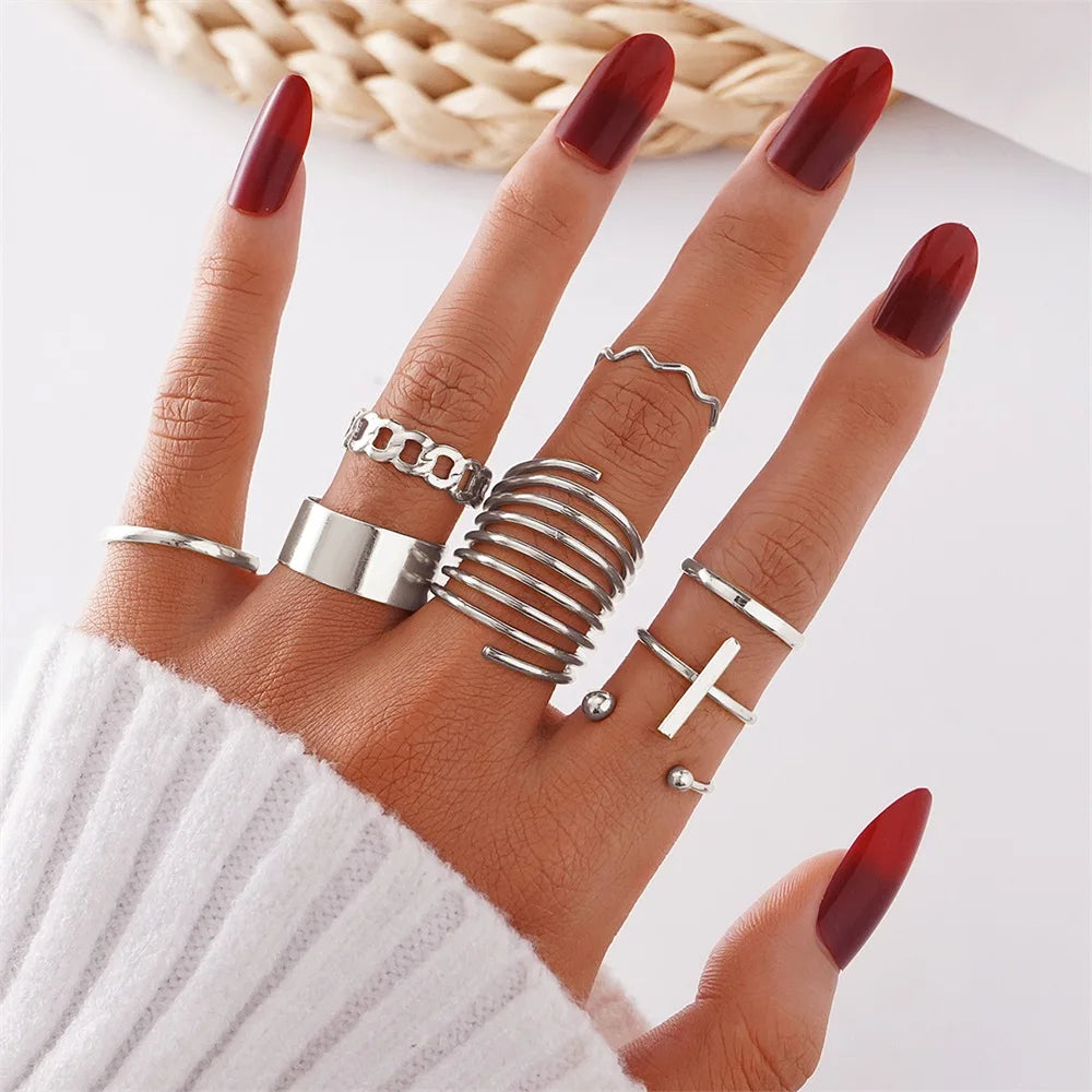 Fashion Simple Gothic Cross Punk Ring