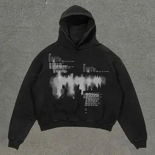 Gothic Fashion Pattern Oversized Hoodie