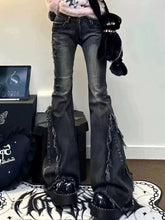 Vintage Distressed Flare Pants