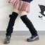 Gothic Knitted Wool Ball Knee Sock