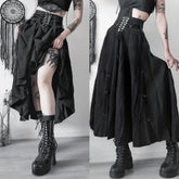 Acubi Black Swing A-line Skirt