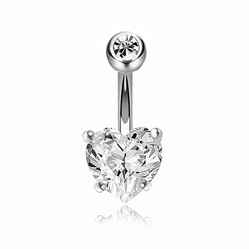 Crystal Round Gothic Surgical Belly Ring