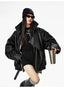 Oversized Faux Leather Biker Jacket