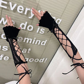 Gothic Punk Lace Strap Glove