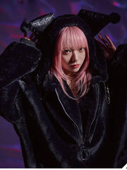 Kawaii Style Fluffy Hooded Coat
