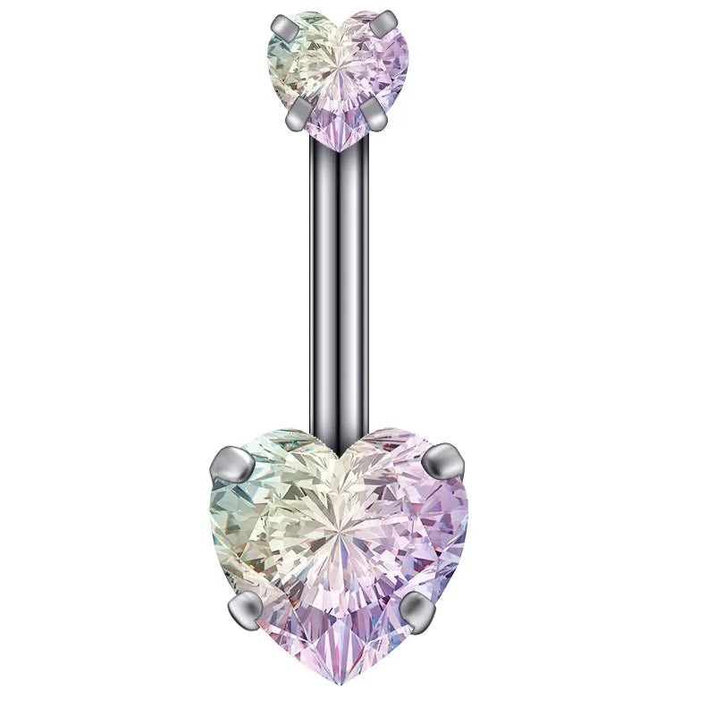 Crystal Round Gothic Surgical Belly Ring