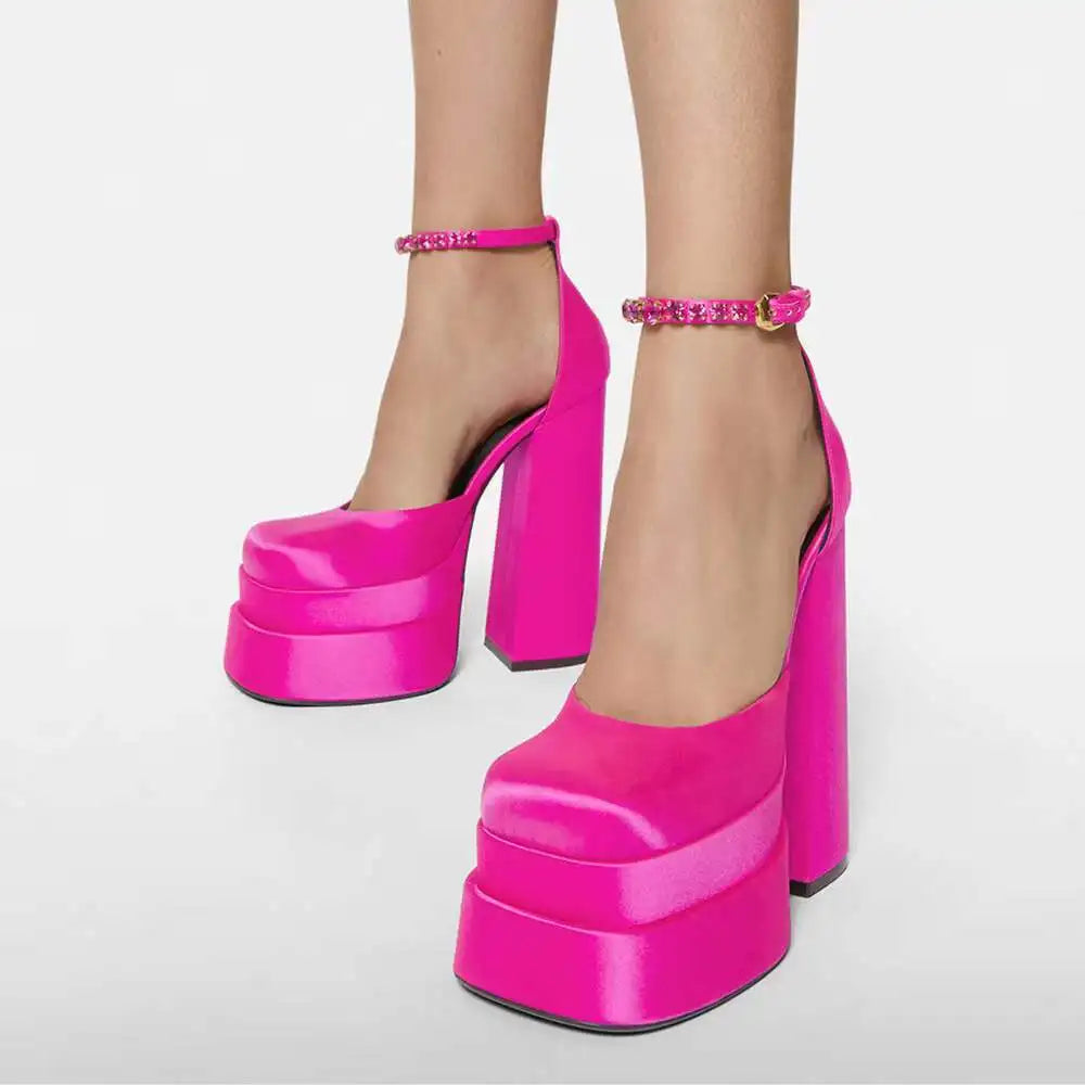 Retro Mary Jane Chunky Gothic High Heel