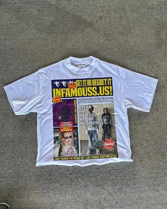 Alphabet Graphic Oversized Cotton T-shirt