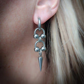 Silver Saturn 316L Stainless Steel Stud Earring