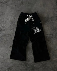 Y2K Gothic Cartoon Print Pants