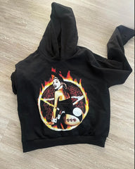 Gothic Teeth Graphic Pullover Hoodie