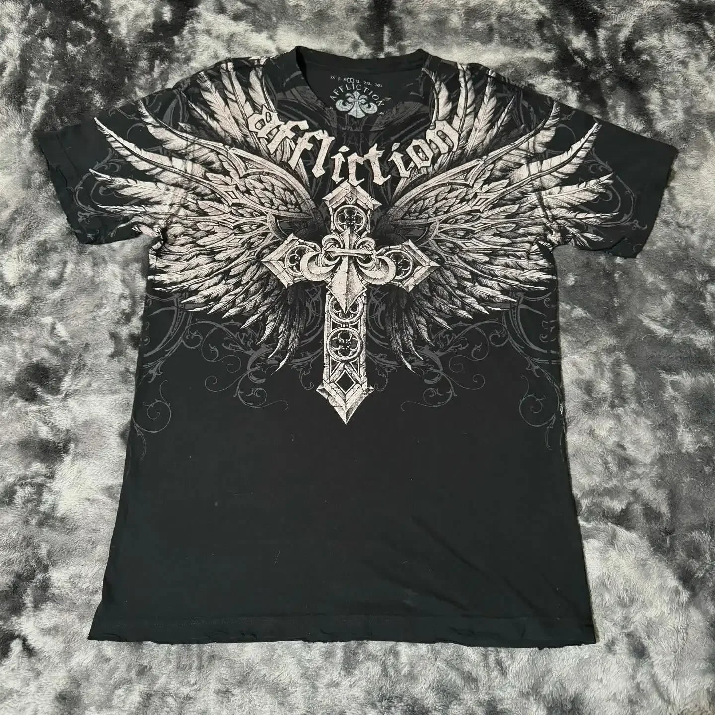 Colorful Wings Print Cotton T-shirt