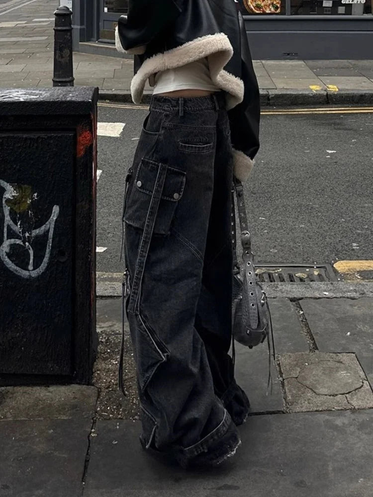 Washed Gothic Black Baggy Pant