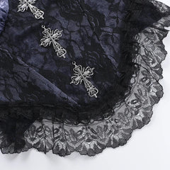 Velvet Patchwork Strappy Corset