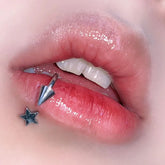 Five-Pointed Cone Horseshoe Lip Stud