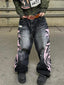 Washed Blade Print Gothic Pant