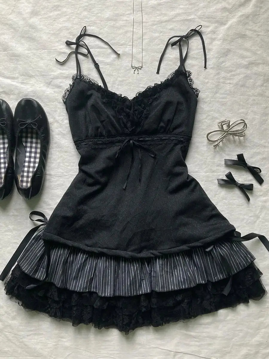 Bow Punk Casual Cute Mini Skirt