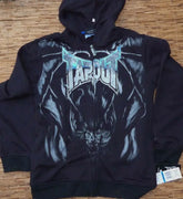 Y2K Gothic Printed Zipper Hoodie