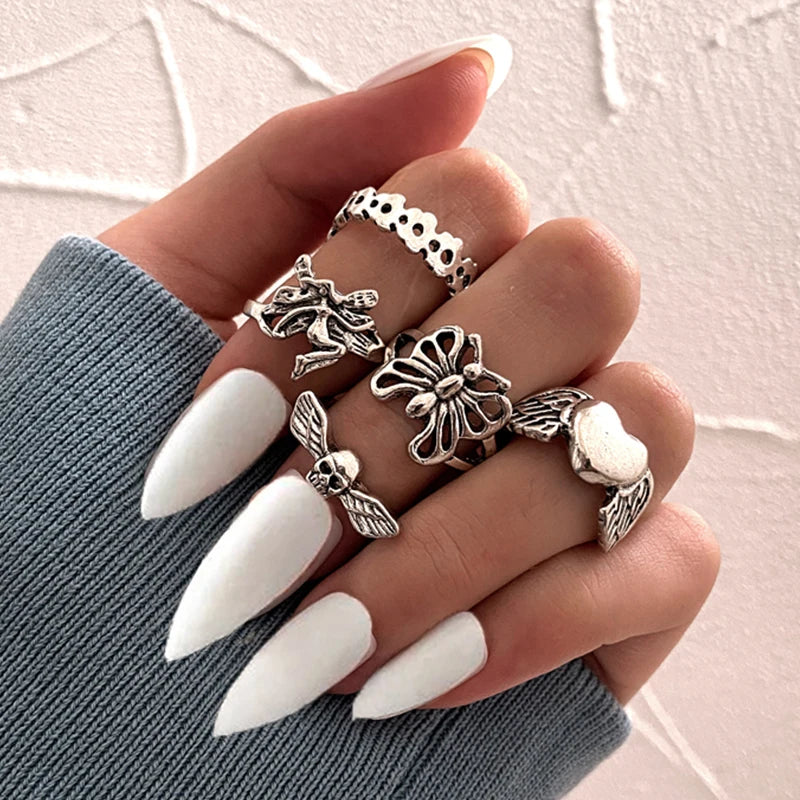 Gothic Heart Dice Spades Ace Ring