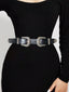 PU Leather Gothic Bullet Decor Waistband Belt