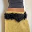 Retro Gothic PU Leather Patchwork Faux Fur Y2K Belt