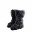 Faux Fur Wedge Platform Brown Gothic Winter Knee Boot