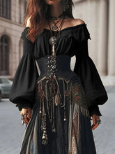 Off-Shoulder Lantern Sleeve Blouse