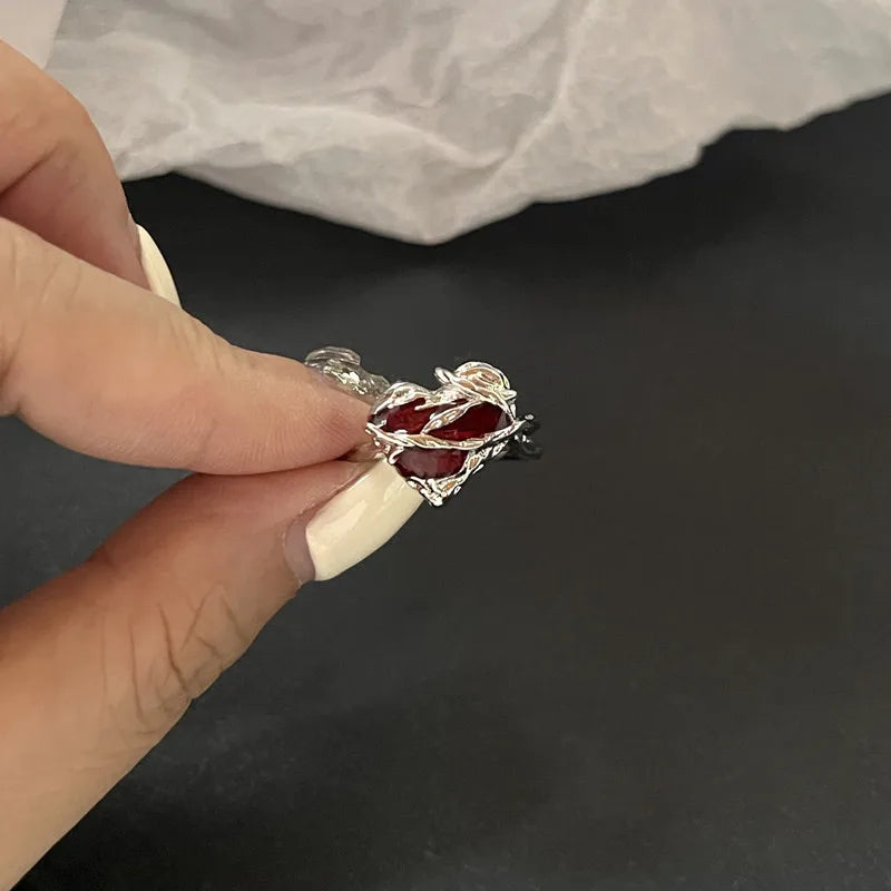 Vintage Angel Silver Gothic Ring