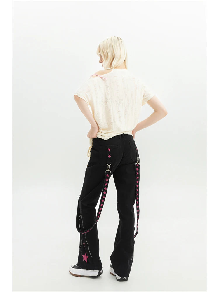 Black Gothic Baggy Cargo Pant