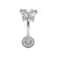 Butterfly Heart Dangle Gothic Belly Ring