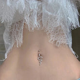 Sparkling Snake Gothic Zircon Belly Ring