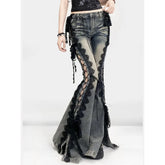 Lace-up Gothic Flare Bootcut Pant