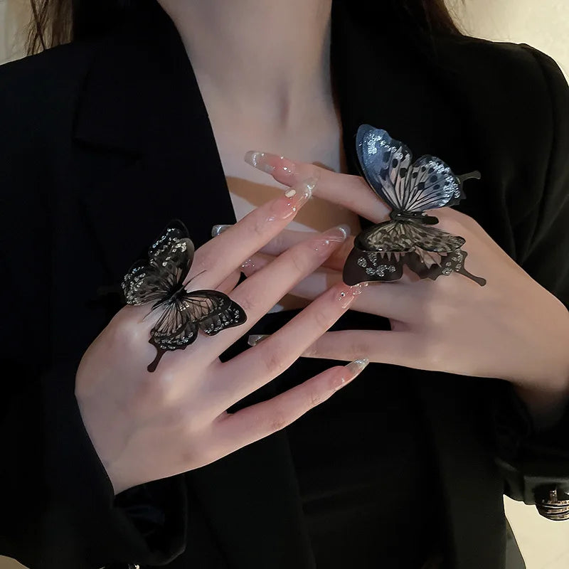 Large Butterfly Gothic Ring
