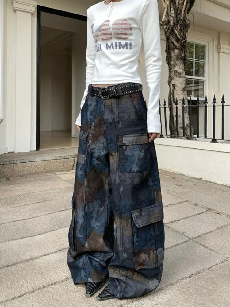Camouflage Gothic Spliced Pant