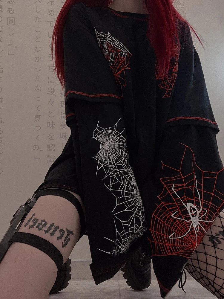Gothic Slim Fit Long Sleeve Hoodie