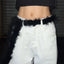 Y2K Gothic Punk Fur Plush Waist Chain Belt